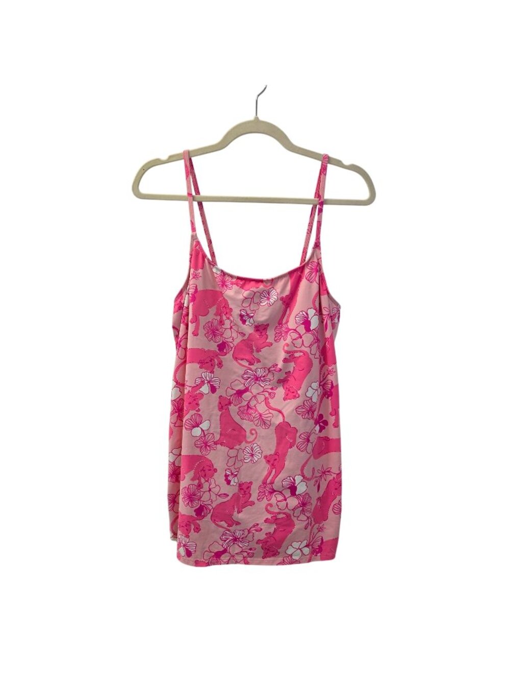 Lilly Pulitzer Grrranium Bermuda Pink Panther One Piece Swimsuit Dress Size 10